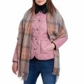 Womens Taupe/Pink Hailes Tartan Wrap Scarf 47531 by Barbour from Hurleys