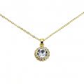 Womens Gold & Light Sapphire Sela Crystal Pendant Necklace 33140 by Ted Baker from Hurleys