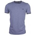Mens Dark Carbon Twill Jersey S/s Tee Shirt 71447 by Fred Perry from Hurleys