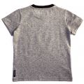 Boys Grey Melange Diamond Print Logo S/s Tee Shirt 62441 by Armani Junior from Hurleys