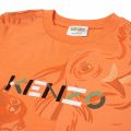 Boys Orange Lorenzo Logo Tiger S/s T Shirt 86802 by Kenzo from Hurleys