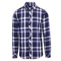 Mens Dark Blue Bristum Check Slim Fit L/s Shirt 39290 by G Star from Hurleys
