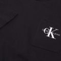 Womens CK Black Cropped Monogram S/s T Shirt 34662 by Calvin Klein from Hurleys