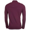 Mens Burgundy & Navy Fine Stripe L/s Polo Shirt 61741 by Lacoste from Hurleys