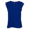 Womens Blue Depths Classic Crepe Cap Sleeve Tee Shirt 70743 by French Connection from Hurleys