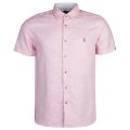 Mens Coral  Peeze Linen S/s Shirt 23722 by Ted Baker from Hurleys