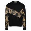 Mens Black Bold Print Stripe Sweat Top 41768 by Versace Jeans from Hurleys