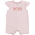 Baby Baby Pink Capped Sleeve Romper 19610 by BOSS from Hurleys