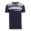 Athleisure Mens Navy Teep 1 Stripe Detail S/s T Shirt 51455 by BOSS from Hurleys