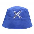 Boys Blue Logo Cross Bucket Hat 101833 by Kenzo from Hurleys