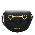 Womens Black Heart Strap Saddle Crossbody Bag 101403 by Love Moschino from Hurleys