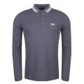 Athleisure Mens Grey Melange Plisy Reg L/s Polo Shirt 19141 by BOSS from Hurleys