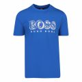 Athleisure Mens Bright Blue Tee 4 Logo S/s T Shirt 57024 by BOSS from Hurleys