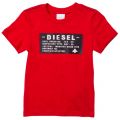 Boys Red Blood Branded S/s Tee Shirt 65139 by Diesel from Hurleys