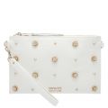 Womens White Embellished Stud Pouch Clutch Bag 49098 by Versace Jeans Couture from Hurleys