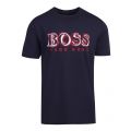Athleisure Mens Navy Tee 4 Logo S/s T Shirt 73592 by BOSS from Hurleys