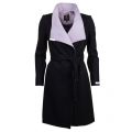 Womens Black Khera Long Wrap Coat 14116 by Ted Baker from Hurleys