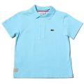 Boys Azurine Blue Jersey S/s Polo Shirt