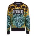 Mens Pure Mint Baroque Animal Print Sweat Top 51248 by Versace Jeans Couture from Hurleys