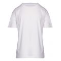Womens White Sequin Face S/s T Shirt 37129 by Emporio Armani from Hurleys