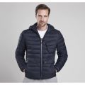 Mens Navy Ouston Hooded Quilted Jacket 64662 by Barbour International from Hurleys