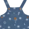 Baby White/Blue Top & Dungarees Set