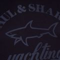 Paul & Shark Mens Black Tonal Logo Shark Fit S/s Tee Shirt