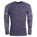 Mens Saru Blue and Ivory Suzaki Crew Neck Knitted Jumper 17857 by G Star from Hurleys