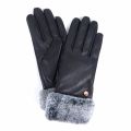 International Womens Black Kirk Leather Gloves 47556 by Barbour from Hurleys