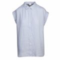 Casual Womens Blue Emirta Linen S/s Blouse 37671 by BOSS from Hurleys