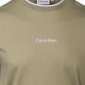 Mens Sage Cotton Centre Logo S/s T Shirt 103426 by Calvin Klein from Hurleys