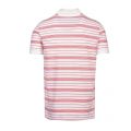 Mens Flour/Red Multi Stripe S/s Polo Shirt 59321 by Lacoste from Hurleys