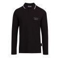 Mens Black Branded Tipped Collar L/s Polo Shirt 51279 by Versace Jeans Couture from Hurleys