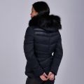 Womens Black Checkside Hooded Quilted Jacket 80575 by Barbour International from Hurleys