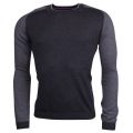 Mens Charcoal Pepmint Herringbone Knitted Jumper 14220 by Ted Baker from Hurleys