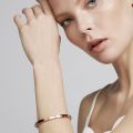 Womens Rose Gold Clemina Hinge Metallic Bangle Bracelet