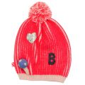 Girls Fuchsia Knitted Pom Pom Hat 13102 by Billieblush from Hurleys