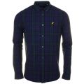 Mens Navy Check L/s Shirt 64925 by Lyle and Scott from Hurleys