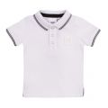 Toddler White Tipped Badge S/s Polo Shirt