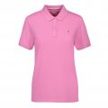 Womens Pink Daisy Slim Fit S/s Polo Shirt 90644 by Tommy Jeans from Hurleys