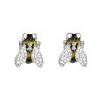 Womens Crystal & Silver Bumble Earrings 24734 by Vivienne Westwood from Hurleys