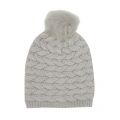 Womens Light Grey Cable Hat with Pom 46354 by UGG from Hurleys
