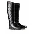 Womens Black Sandhurst Savoy Quilted Wellington Boots 6028 by Hunter from Hurleys