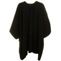 Womens Black Trim Detail Knitted Cape