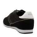 Athleisure Mens Black/Gold Glaze Lowp Mesh Trainers 57275 by BOSS from Hurleys