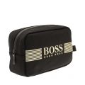 Athleisure Mens Black & Gold Pixel Washbag 31976 by BOSS from Hurleys