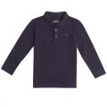 Boys Navy Mercerized L/s Polo Shirt 30726 by Emporio Armani from Hurleys