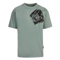 Anglomania Mens Green New Classic Arm & Cutlass S/s T Shirt 52572 by Vivienne Westwood from Hurleys
