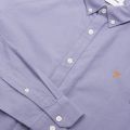 Mens Steel Blue Brewer Oxford Slim Fit L/s Shirt 32654 by Farah from Hurleys