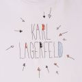 Girls White Printed S/s Tee Shirt 65662 by Karl Lagerfeld Kids from Hurleys